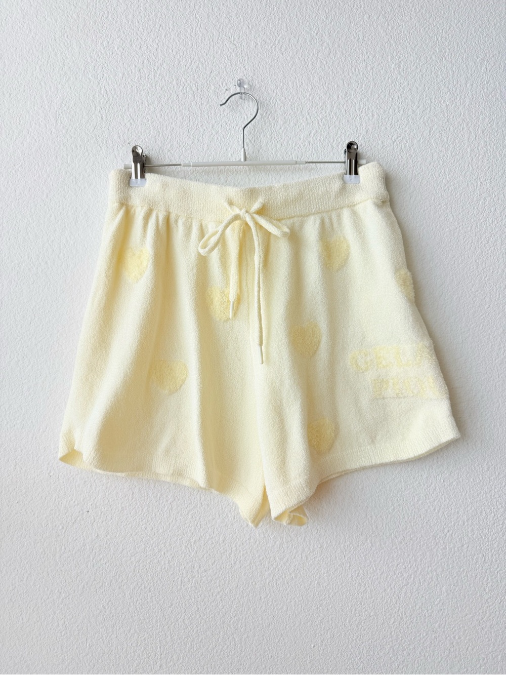 Gelato Pique Soft Cream Heart Lounge Shorts with Drawstring